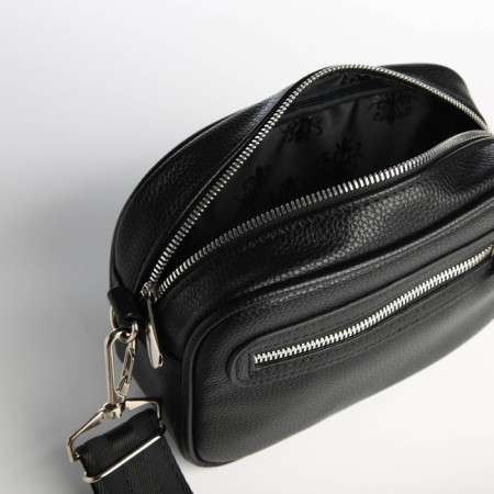 Women's bag over the shoulder, Textura, small size, black color-7