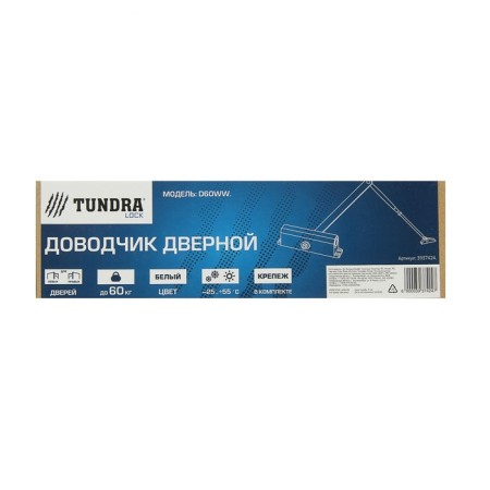 Доводчик дверной ТУНДРА D60WW, до 60 кг, белый-15