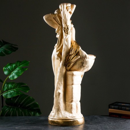 Figure with Kashpo "Aphrodite" ivory, 85x40x30cm-2