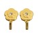 One -rod hook for curtains Cappio KC117, color gold, 2 pcs