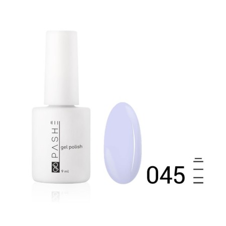 Color gel polish Pashe, No. 045 Blue lavender, 9 ml