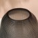 Crocus flower vase made of transparent black glass 25 x 16 x 16 cm