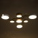 Assami chandelier 7XLED 168W 3000-6000K with white-gold 80x80x21 cm Bayerlux