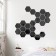 Interior stickers "honeycomb", mirror, wall decor, set 21 pcs, pcs 8 x 7 cm