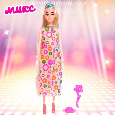 Carbonnic doll “Olya” in a dress, with accessories, mix-8