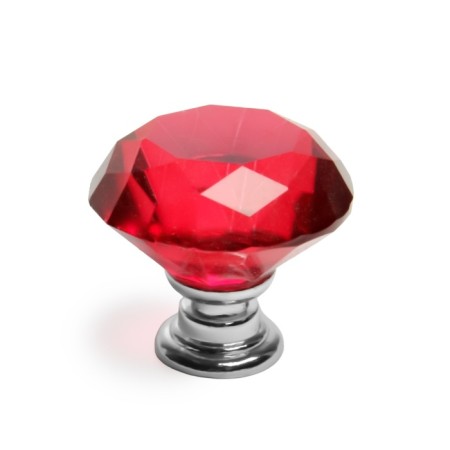 Cappio-skn cap "Diamond", red, glass, d = 30 mm, 8 pcs.-3