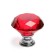 Cappio-skn cap "Diamond", red, glass, d = 30 mm, 8 pcs.