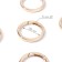 Carabin ring is flat, d = 38/48 mm, thickness - 5 mm, 5 pcs, gold color