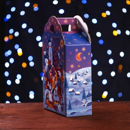 Gift box "Fantasy" in purple 16 x 7.5 x 26 cm-2