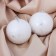 Set of balls plastic D-9 cm, 2 pcs "snow shine" white