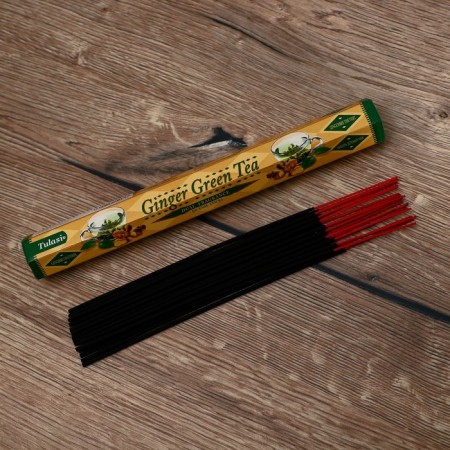 Incense "tulasi" 20 fragrances green tea and ginger-2
