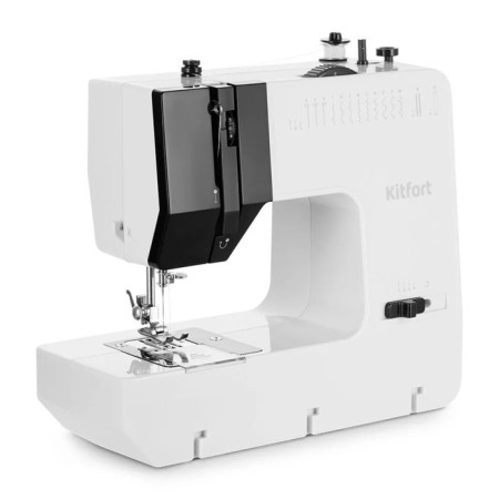 Sewing machine KitFort KT-6044, 9 W, 12 operations, semi-automatic, white-hourly