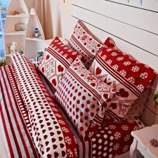 Bed linen euro 200x220cm, 240x260cm, 50x70cm 2pcs, flannel 170g/m, 100% cotton