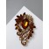 Brooch "Empress" Lavra, the color of champagne in gold