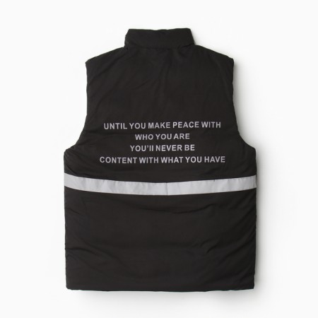 Warm vest for boys, black color, height 110-116 cm-4