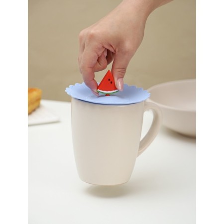 Silicon-sized lid Silicone Dilan "Watermelon", D = 11 cm, cornflower color-3