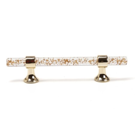Cappio pk106 bracket handle, m/o 96 mm, d = 12 mm, plastic, color transparent-gold/gold-1