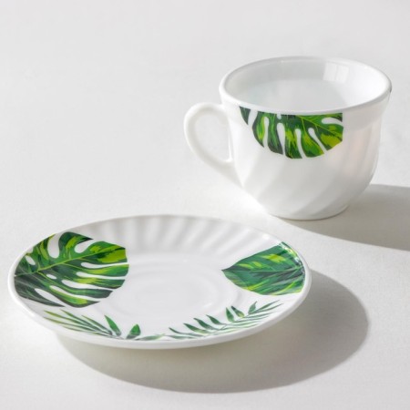 Service table "Fern sheet", 37 items, glass ceramics-4