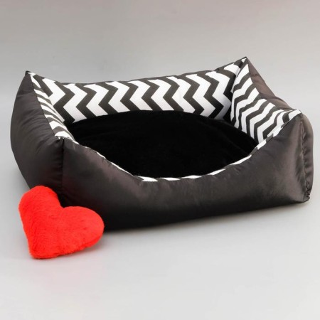 Lesser with a heart, 50 x 40 x 15 cm, oxford, calico, artificial fur-2