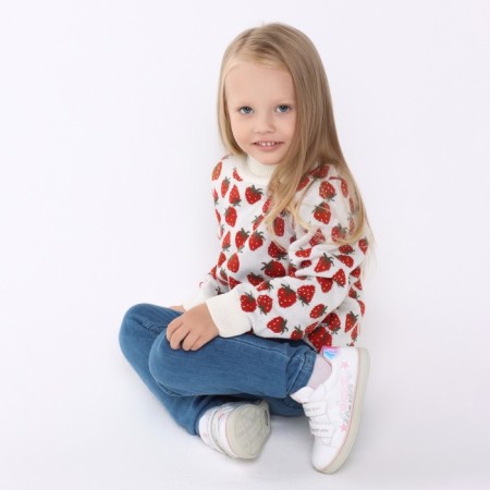 Children's sweater, white color, height 80-86 cm-4