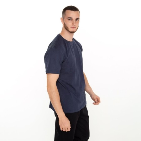 Male T-shirt, dark blue color, size 46-3