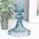 Glass Glass for 1 candle "Geneva" d-2.2 cm blue 10.5x7.7x7.7 cm