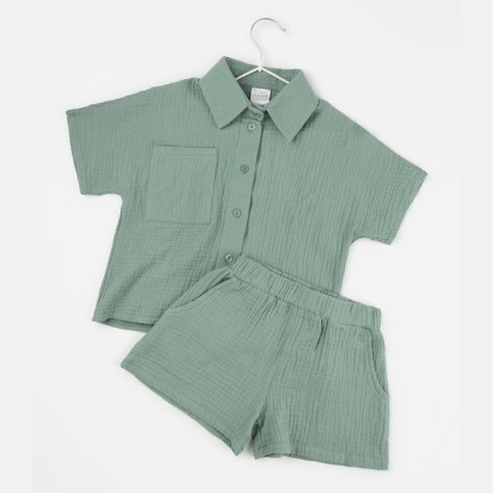 Muslim children's suit Amarobaby Easy, height 104 cm, mint color-14