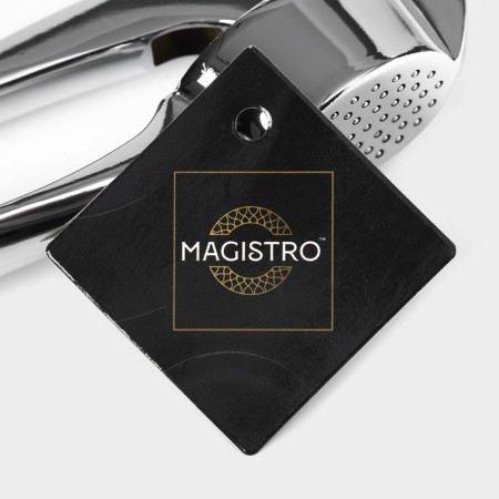Magistro volt garlic press, stainless steel, silver color-7