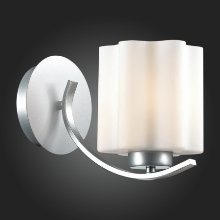 Sconces st. SL116.501.01. ONDE. 1x60 watts, E27, 15x18 cm, silver color-1
