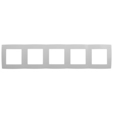 Frame for a circuit breaker for 5 posts, era12, white