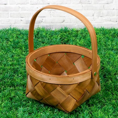 Basket "Bulk", dark, 20 × 20 × 10/24 cm, veneer