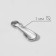 Carabiner wire, iron, 17 × 6 mm, thickness - 1 mm, silver color