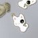 Decor for creativity metal, enamel "A kitten with a spot on the eye" White 2.6x1.5 cm