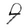 Toyfa Metal urethral boys with a soft fixing ring, silver