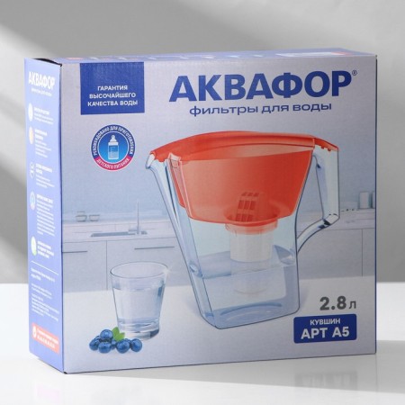 Фильтр-кувшин «Аквафор-Арт», 2,8 л, цвет коралл-6
