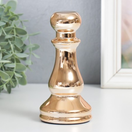 Souvenir ceramics "Chess figure. Pig" gold 16x7.5x7.5 cm