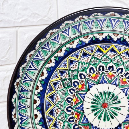 Largan Rishtan ceramics "Patterns", 31 cm, blue-3
