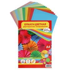 Two -way paper A4, 20 sheets, 10 colors, tinted