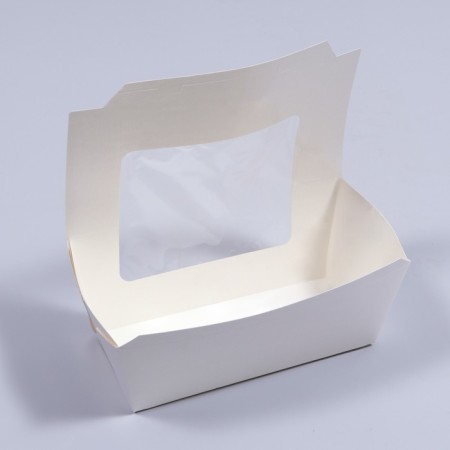 Remote container, rectangular with a window, white, 20.5 x 9 x 9 cm-1