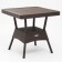 Rattan Ola Dom table square, brown, 75.5 x 76 x 74.5 cm