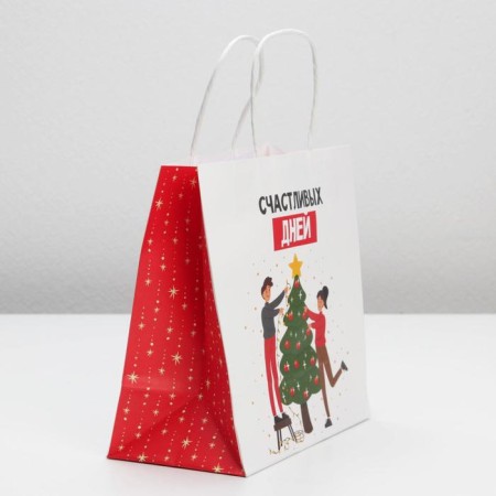 Gift package "Happy Days", 22 x 22 x 11 cm, new year-2