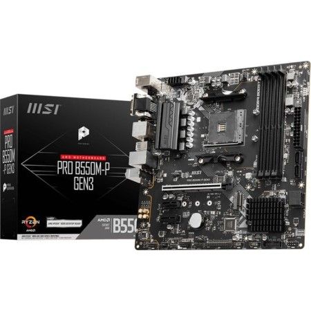 MSI PRO B550M-P GEN3 SOC-AMD B550 4XDDR4 MATX AC'97 8ch (7.1) GBLAN RAI 10044-2