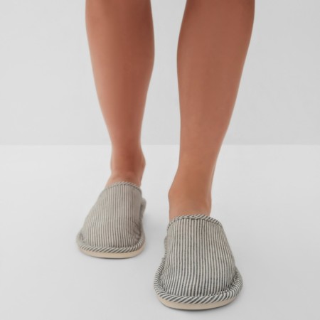 Women's slippers, size 40-41, gray color-1