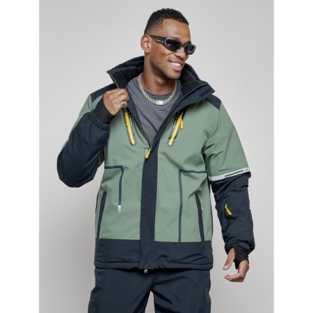 Ski costume men's winter, size 48, khaki color-5