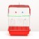 Poultry cell is equipped BD-1/2Q, 30 x 23 x 39 cm, red