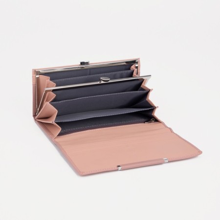 Women's wallet on magnets, pink color-2