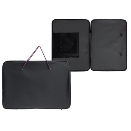 Folder for drawings and drawings A3, 470 x 340 x 20 mm with handles, textile, inner pocket "Creativity" gray 1Sh32
