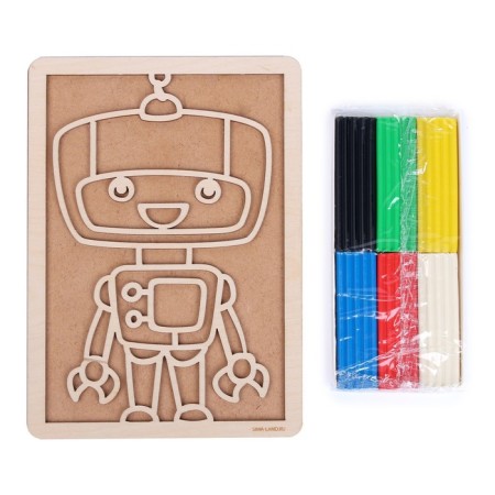 Plasticine pictures "Robot" 148x210 mm-4