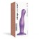 STRAP-ON -M DILDO PLUG Fallomitator curved, violet metallic l, 16.5 cm