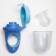 Nibbler for feeding with silicone mesh "bow", color mix